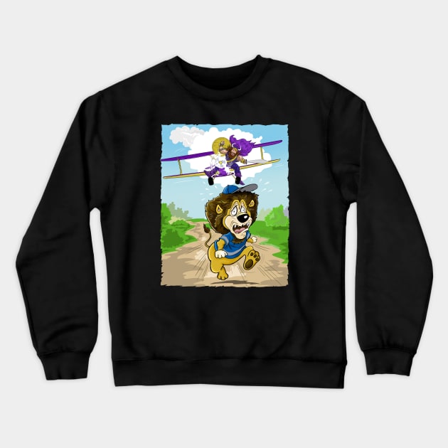 Minnesota Vikings Fans - Kings of the North vs Cat on the Run Crewneck Sweatshirt by JustOnceVikingShop